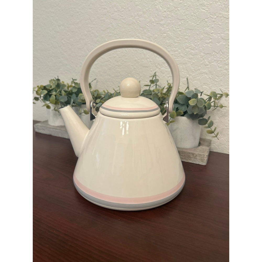 Pfaltzgraff Aura Pink Tea Kettle vintage